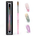 MelodySusie Kolinsky Acrylic Nail Brush Pink Glitter, Size 8