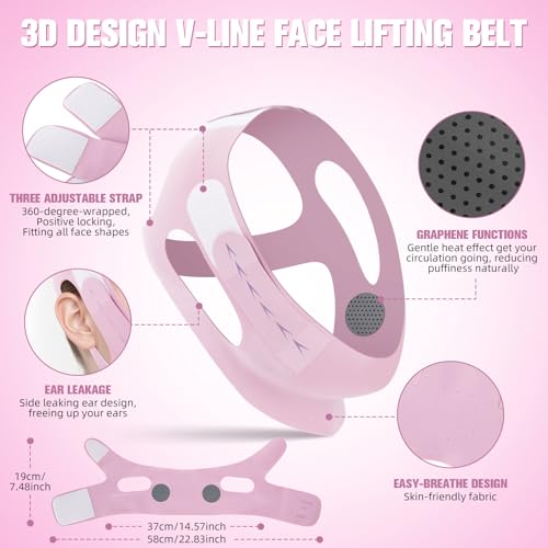 Sleep & Face Shape Chin Strap - Double Chin Reducer & V-Line Face Shaper