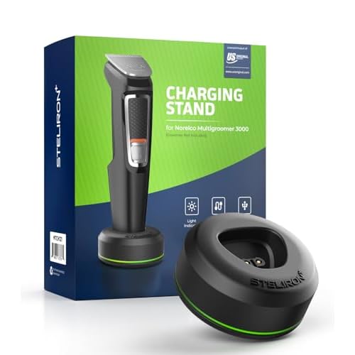 Replacement Charger for Philips Norelco Multi-Groomer Trimmer (Series 3000), Fast Charging Base Stand - USB Powered for Travel (Model MG3740/MG3770)