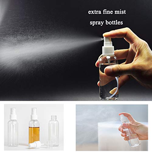 3 Pack 2.7oz Travel Spray Bottles, Mini Fine Mist Refillable