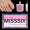 Short French Tip Press On Toenails - 150 Pcs Soft Gel Square False Toe Nails