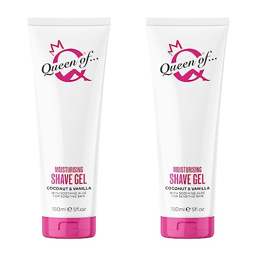 Queen of Ooh la la! Sensitive Moisturising Coconut & Vanilla Shaving Gel For Women TWIN PACK 5.07 fl oz