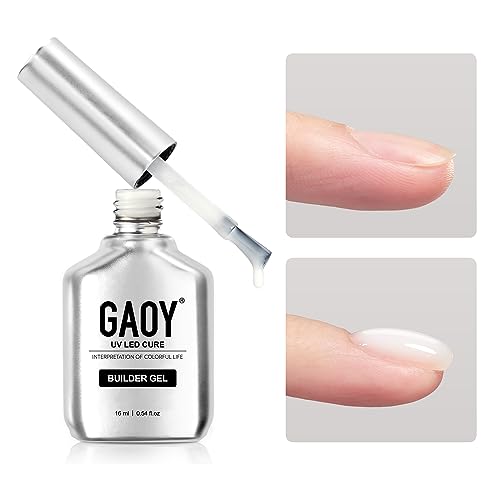 GAOY Builder Gel for Nails - 16ml Milky White Nail Extension Hard Gel