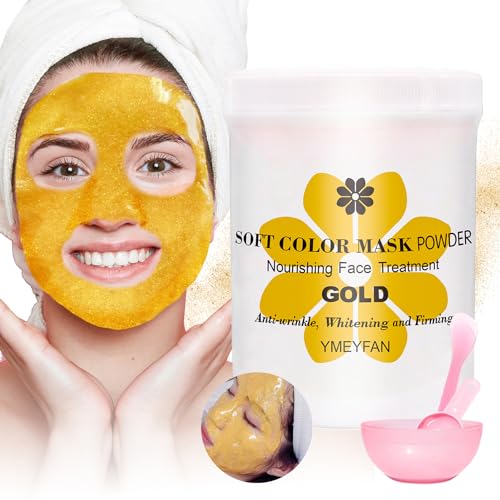 YMEYFAN Jelly Mask for Facial Professional - 24K Gold Face Mask Skincare for Anti-Aging & Firming, Natural Peel Off Hydro jelly Facial Mask for Spa Esthetican, 8.8Fl Oz Jelly Mask Powder with Tool