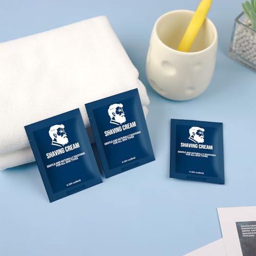 Shaving Cream Bulk Travel,8ml/0.28 oz Travel Shave Cream Disposable Shaving Cream in Bulk for Hotel Homeless £¨Jasmine£¬pack of 200)