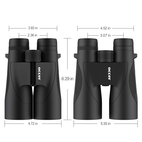 occer 12x50 Bird Watching Binoculars for Adults - HD High Powered Binoculars with Clear Vision - Easy Focus Binoculars with Long Range for Hunting Hiking Travel Cruise Trip Concert Stargazing