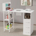 Nail Table with Dust Collector & Storage - Nail Desk for Salon