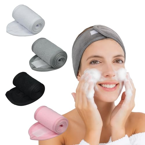 Adjustable Non-Slip Spa Headbands 2 Pack for Face Washing & Skincare