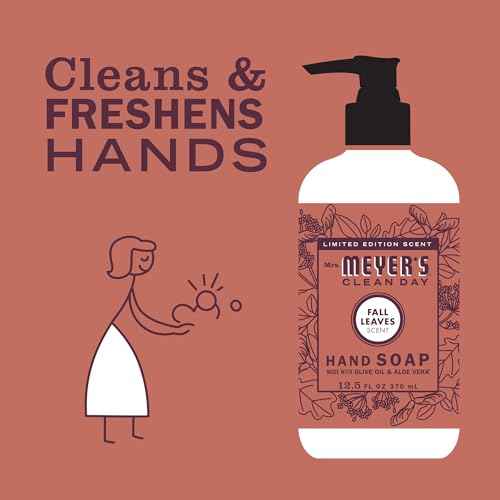 MRS. MEYER'S CLEAN DAY Liquid Hand Soap, Fall Leaves Scent, 12.5 fl oz (Pack of 1)