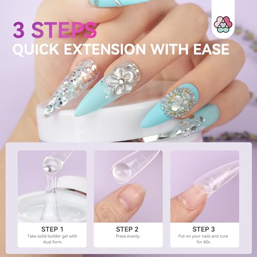 Saviland Cordless Nail Drill Kit with Solid Builder Gel & Nail Art Accessories
