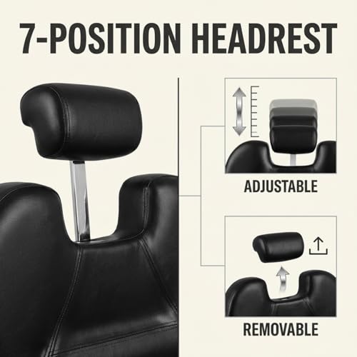 Artist hand Professional Barber Chair - Heavy Duty Hydraulic, 450lb