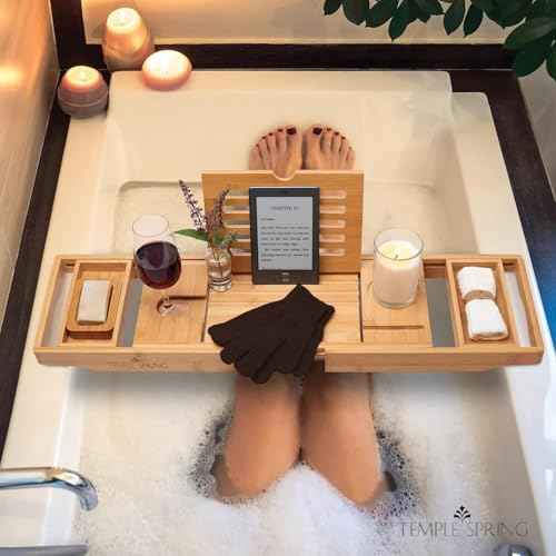 Temple Spring Exfoliating Glove, Rayon Bamboo Exfoliating Body Scrubber, Loofah Washcloth, Exfoliate Loofa Shower Scrubber, Body Exfoliator Scrub, Shower Loofah Bath Sponge - Coffee