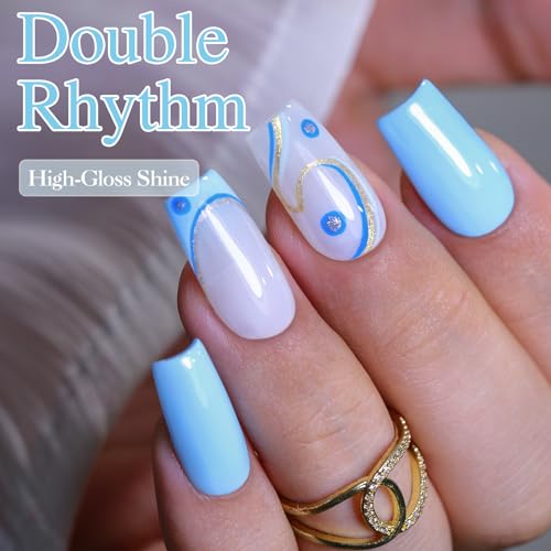 Double Rhythm Gel Nail Polish 15ML Soak Off Light Blue
