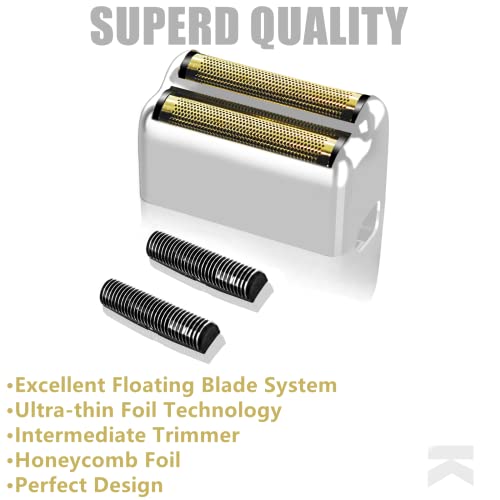 Shaver Replacement Foil and Cutters compatible with BaBylissPRO FXFS2 Electric Razors, Shaver Replacement Head compatible with BaBylissPRO Double Foil Shaver