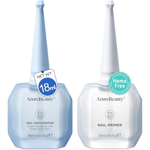 AZUREBEAUTY 18ml Nail Dehydrator & Primer Kit - Acid-Free, No Lifting