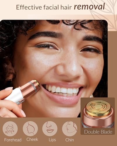 Painless Rechargeable Facial Hair Remover for Women - Electric Face Shaver