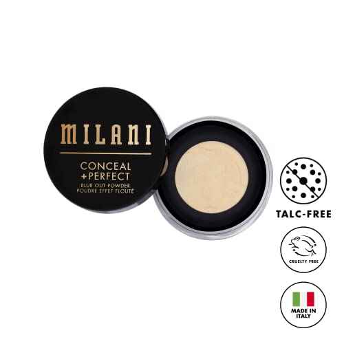 Milani Conceal + Perfect Setting Powder Makeup -Translucent Blur Out Talc-free Formula, Pore Blurring Filtered Finish
