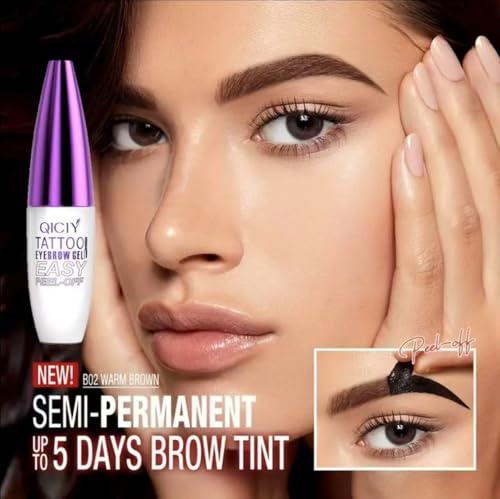 Peel Off Eyebrow Tint Gel - Waterproof 3 Day Brow Dye (2Pcs)