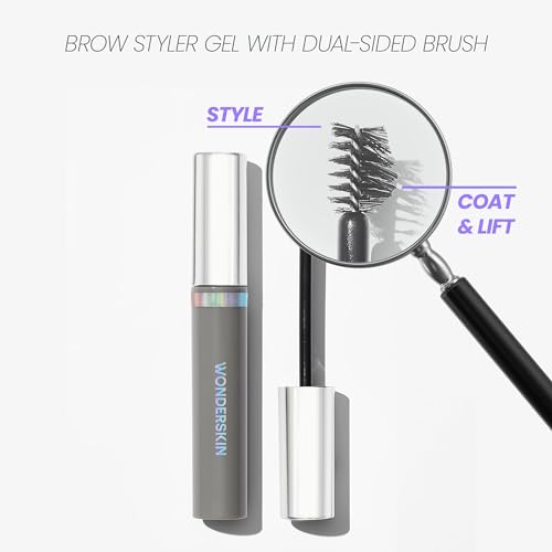 Wonderskin Clear Brow Gel - Long Lasting Volumizing Eyebrow Styling Product