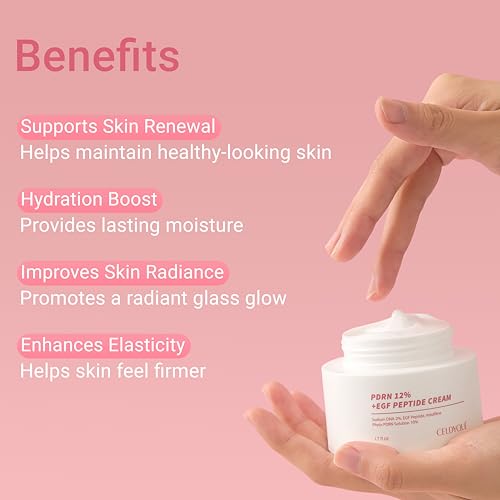 PDRN 120,000 ppm EGF Peptide Cream ? Volufiline & Salmon DNA + 12% Phyto PDRN ? Post Microneedling Aftercare Anti-Aging Face Cream w/Niacinamide & Hyaluronic Acid 1.7 oz