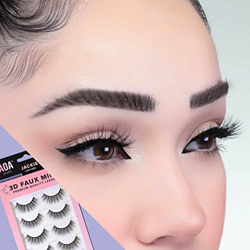 AOA Studio 3D False Eyelashes 5 Pairs Natural Handmade