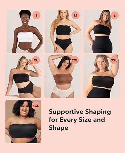 SHAPERMINT Strapless Bra Wireless Bandeau Convertible Straps