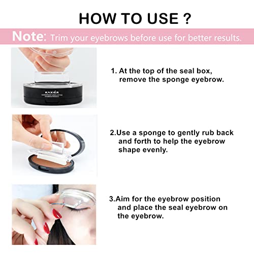 Waterproof Eyebrow Powder Stamp Kit - Dark Brown Tint