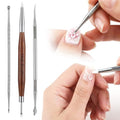 3 Pcs Stainless Steel Nail Art Sculpting Tools & Dotting Pens Set