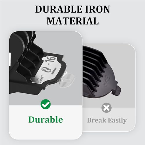 CR8GR8 Hair Clipper Guards Set with Metal Clip - 4 Jumbo Sizes