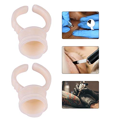 100pcs Silicone Adhesive Rings for Eyelash & Nail Art