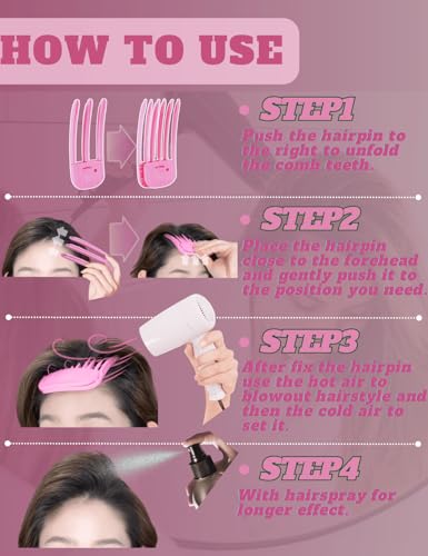 Hair Volume Clip Set 2-Piece Root Lift Comb for Curly Hair