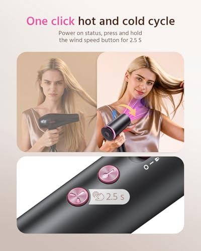 CrazyMar 1800W Ionic Hair Dryer with Smart Mode & Cold Shot – Fast Drying, Quiet, Lightweight for Men & Women