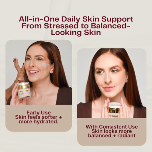 HONGUSH Facial Moisturizer ? Hydrating Face Cream with Reishi, Chaga & Cordyceps, Lightweight Non Greasy Moisturizer for Dry, Sensitive & Combination Skin, Skin Barrier Support, 50 ml