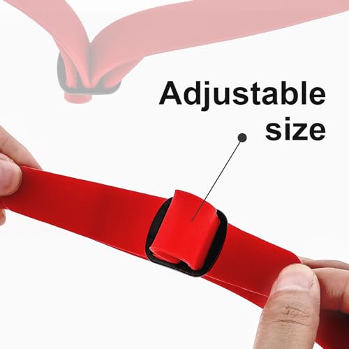 Neckline Shaving Template and Hair Trimming Guide, Silicone Curved Haircut Band for DIY Haircutting Creating Clean Straight Neck Hairline, Fade and Taper Guide for Hair Clippers (Red)