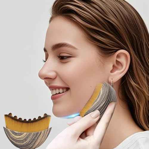 Lymphatic Contour Face Brush for Sculpting ? Anti-Puffiness, Detox & Lift, Improves Skin Glow & Absorption ? Precision-Fit Massager for Daily Tension Relief (Gray)