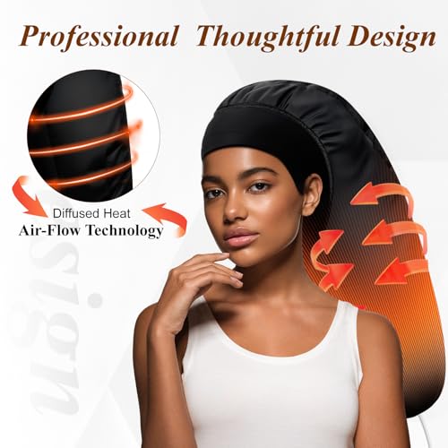 Heated Hair Steamer Cap with 10-Level Temperature & 3 Timer Settings