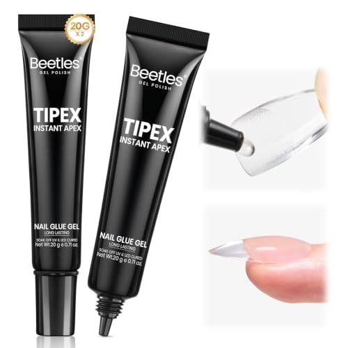 Beetles Tipex Nail Glue Gel - 2Pcs 20g, Strong & Beginner-Friendly