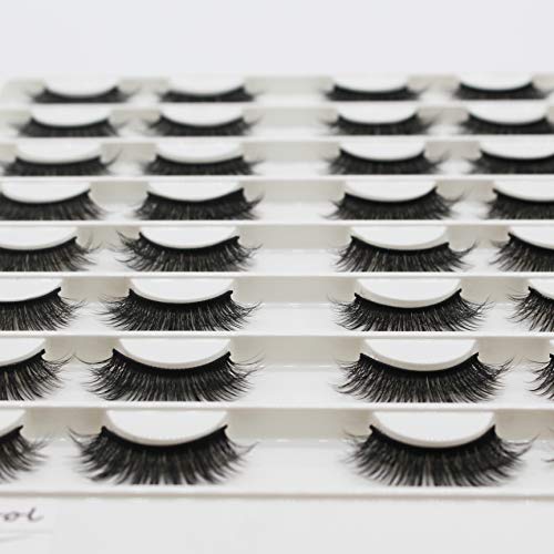 Mink False Eyelashes 16 Pairs - 3D Handmade Natural Look