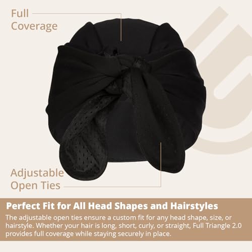 Gymwrap Full Triangle 2.0 Black Moisture Wicking Headwrap with EvapoCOOL Technology
