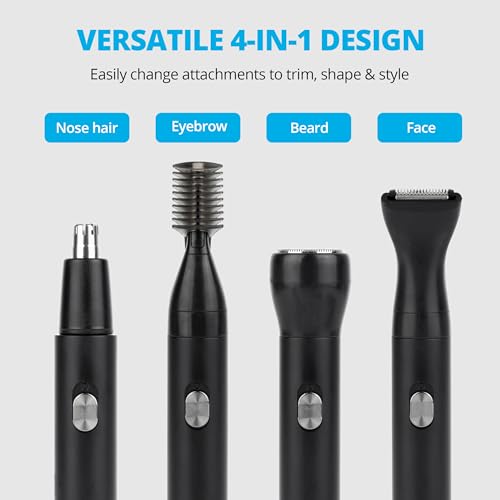 GOUN 4-in-1 Nose Hair Trimmer for Men - 2025 Professional Painless USB Rechargeable, IPX6 Waterproof, Easy to Use