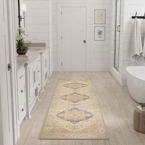 Nourison Home Vintage Washables Multicolor 2' x 6' Area Rug - Easy Clean, Non Shedding, Bed Room, Living Room, Dining Room, Kitchen (6' Runner)