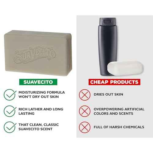 Suavecito Body & Hand Soap Bars Moisturizing With Masculine Original Fragrance 6 oz 6 Pack