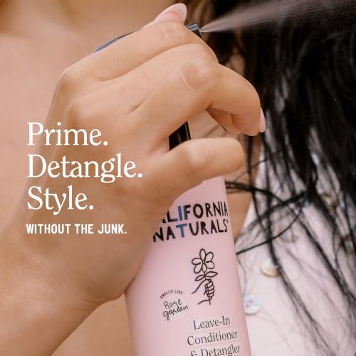 California Naturals Leave-In Hair Conditioner with Rose Water & Argan Oil - Natural, Vegan, Paraben & Sulfate Free, 6 fl oz