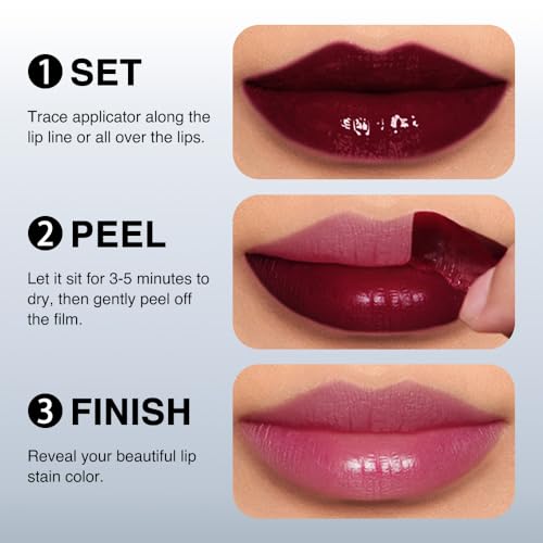 FeiCuiYun Peel Off Matte Lip Stain - Wine Red Long Lasting