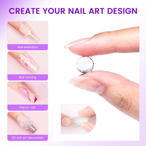 AIJIMEI Clear Solid Builder Gel for Nail Extensions & Strengthening, 100g