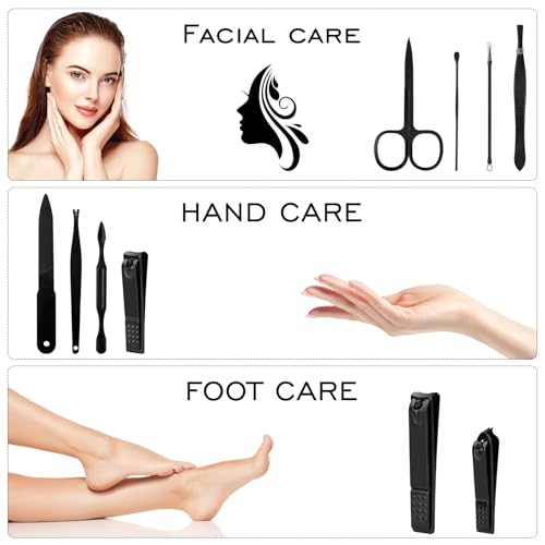10-Piece Stainless Steel Manicure Set for Men & Women