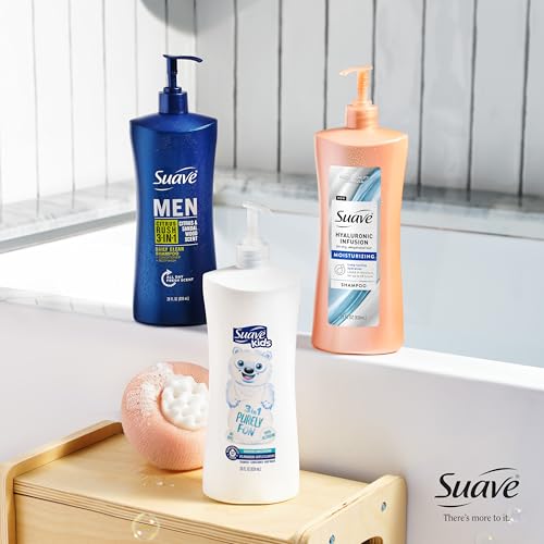 Suave Hyaluronic Infusion Moisturizing Conditioner, Long Lasting Hydration for Dry, Dehydrated Hair with Hyaluronic Acid, 28 oz Pump, 4 Pack