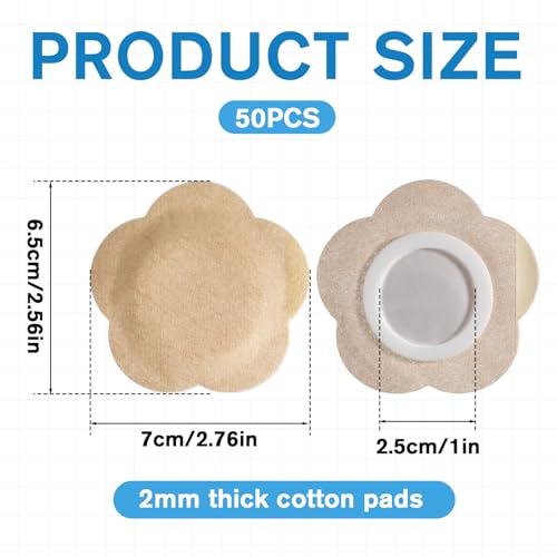 50 Pcs Castor Oil Belly Button Patches Self-Adhesive
