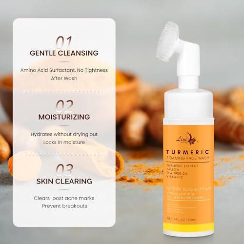 Turmeric Foaming Face Wash with Brush - 150ml