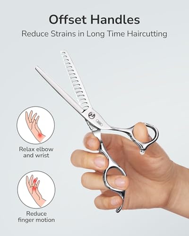 ULG 6.7” Hair Thinning Scissors - 100% Japanese Steel, 16-Tooth Chunker